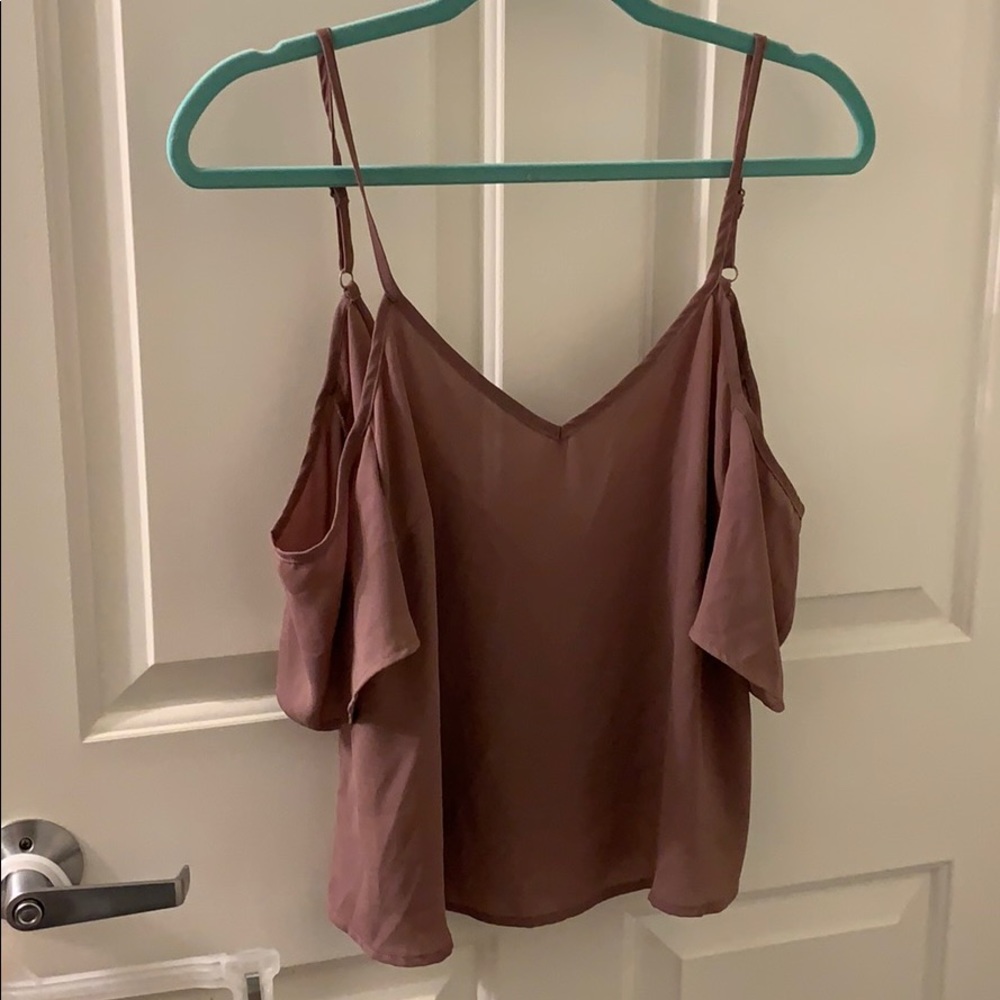 Mauve off the shoulder top (dusty rose)